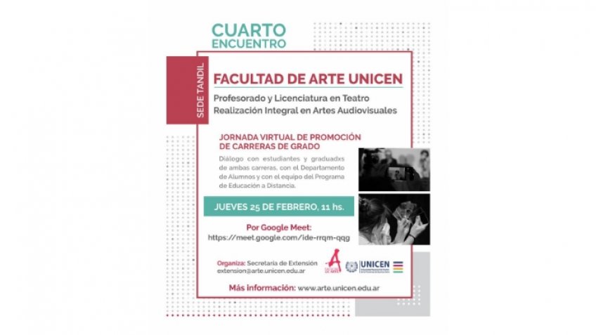 Jornada virtual de promoción de carreras de la Facultad de Arte